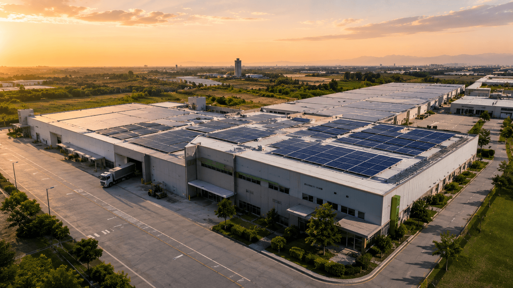 Commercial solar installation on a large warehouse rooftop in Pakistan by BijliBachao